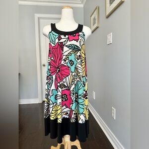 JONES NEW YORK Trapeze A Line Floral Summer Dress - Size 4